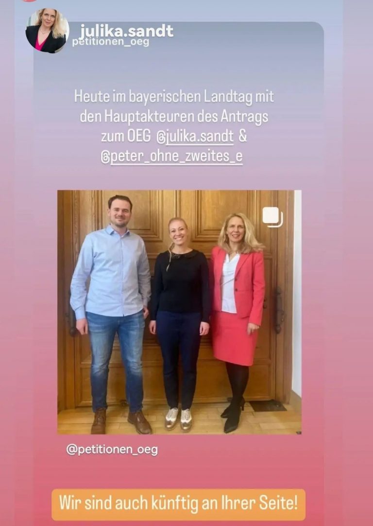 Hauptinitiatoren des Antrags: MdL Julika Sandt & Petr Lehr (Referent), Gudrun Stifter, Bayr. Landtag